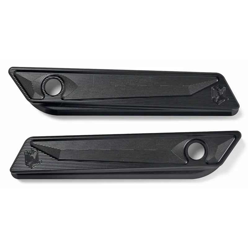 Ken's Factory Saddlebag Latch Covers for Harley 14-23 Touring / Black  - Customhoj