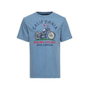 King Kerosin California T-Shirt Blue / S  - Customhoj