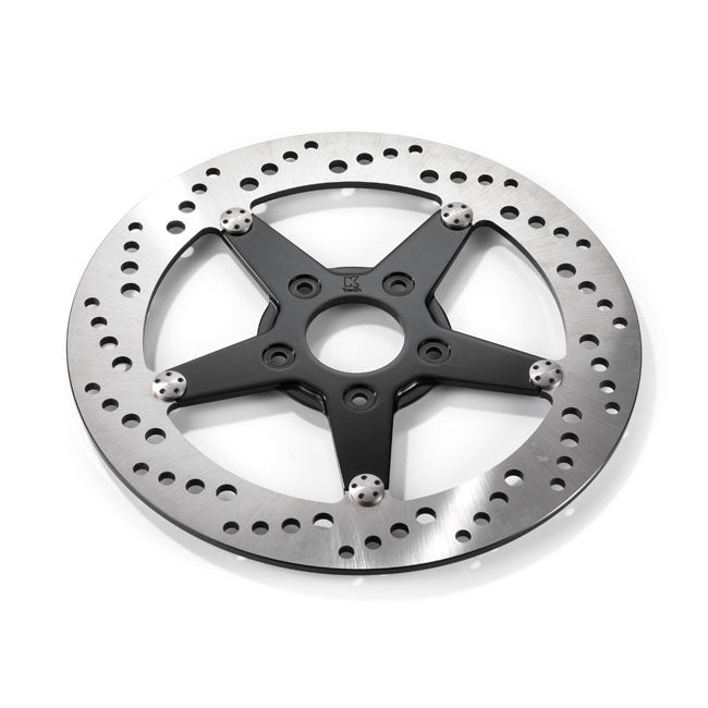 Kustom Tech Stainless Front Brake Disc for Harley 84-99 Big Twin (11.5") / Front Left / Black