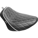 Le Pera Bare Bones Solo Seat for Harley 18-22 Softail Breakout / Diamond Black / White  - Customhoj
