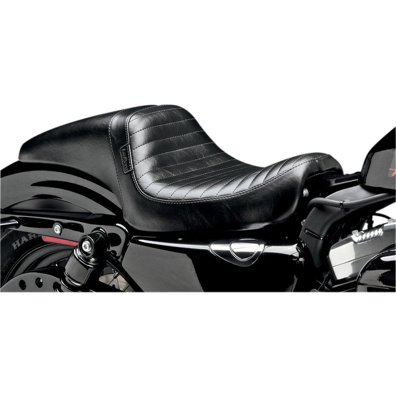 Le Pera Daytona Sport Solo Seat for Harley 04-22 XL Sportster (excl. 07-09 XL Sportster) / Pleated Black  - Customhoj
