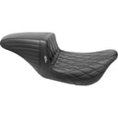 Le Pera KickFlip Seat for Harley 08-25 Touring (excl. 23-25 CVO; 24-25 Road Glide / Street Glide) / Diamond Black  - Customhoj