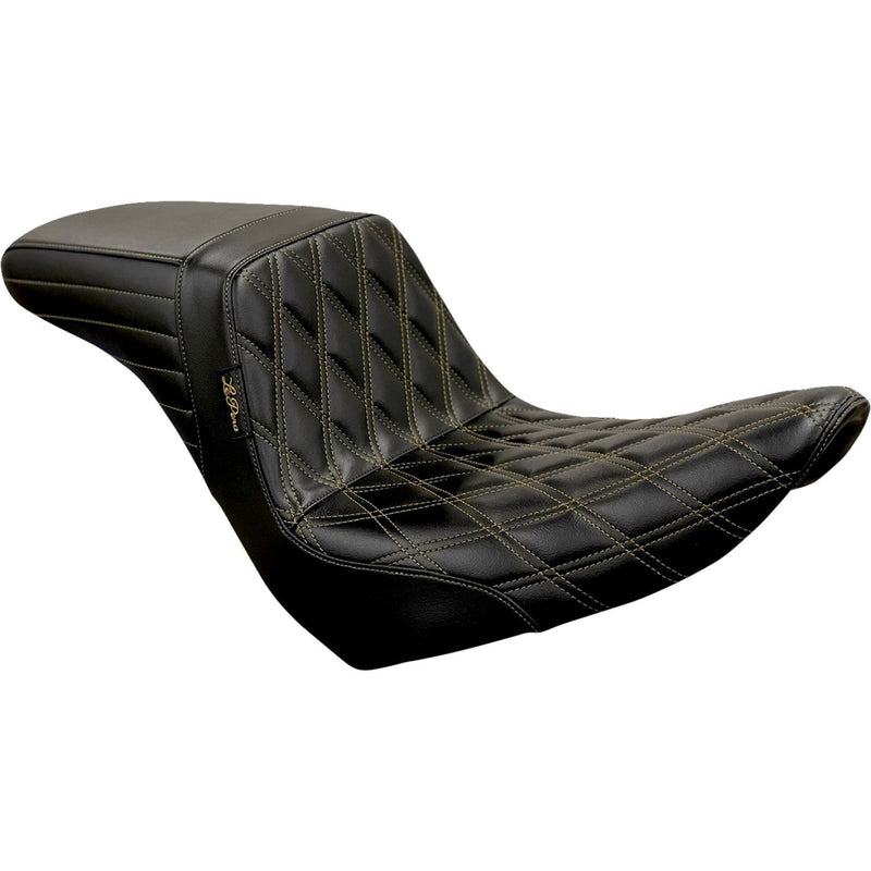 Le Pera KickFlip Seat for Harley 18-25 Softail Sport Glide & Low Rider / S / ST / Diamond Black / Chestnut  - Customhoj