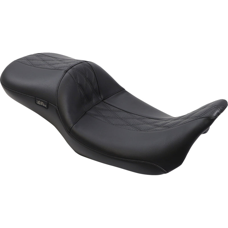 Le Pera Maverick Daddy Long Legs Extended Seat for Harley 08-25 Touring (excl. 23-25 CVO; 24-25 Road Glide / Street Glide) / Double Diamond Black / Without backrest  - Customhoj