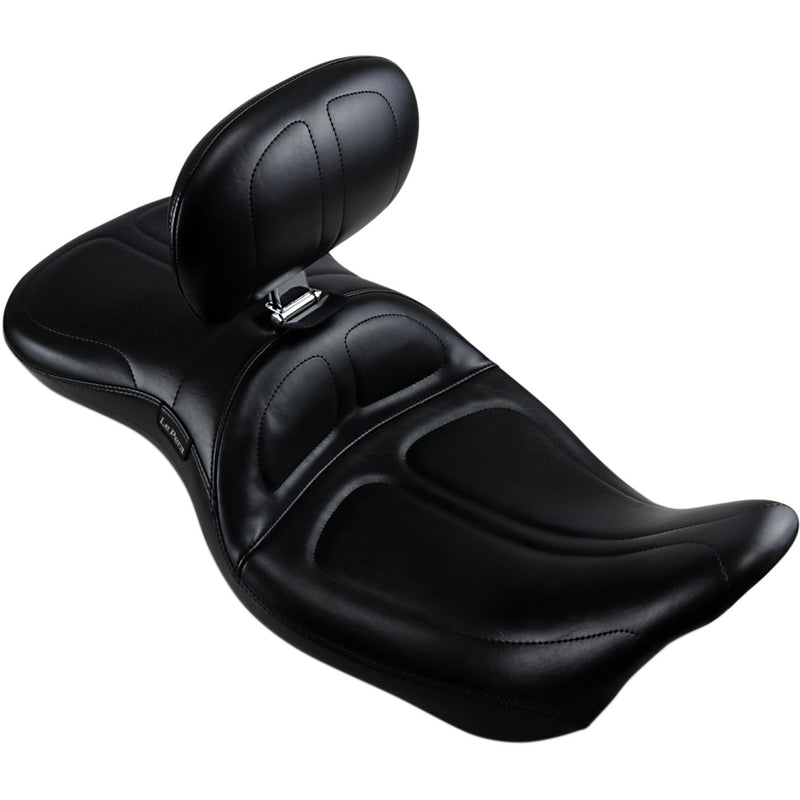 Le Pera Maverick Seat for Harley 08-25 Touring (excl. 23-25 CVO; 24-25 Road Glide / Street Glide) / Maverick Black / With backrest  - Customhoj