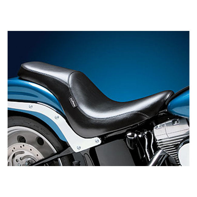 Le Pera Silhouette 2-Up Seat for Harley 07-17 Softail Fat Boy / Black  - Customhoj