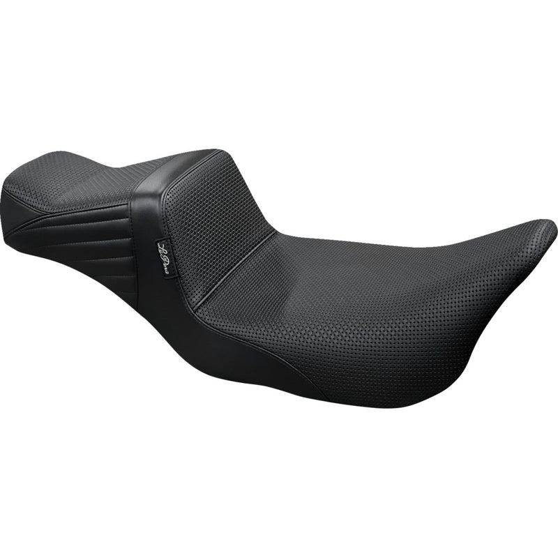 Le Pera Tailwhip 2-Up Daddy Long Legs Extended Seat for Harley 08-25 Touring (excl. 23-25 CVO; 24-25 Road Glide / Street Glide) / Basketweave Black  - Customhoj