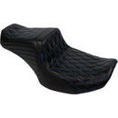Le Pera Tailwhip 2-Up Seat for Harley 24-25 Touring Road Glide / Street Glide / Double Diamond Black / Blue  - Customhoj
