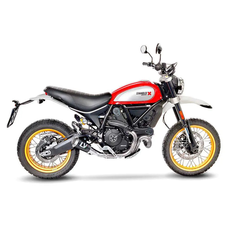 Leo Vince LV-10 Slip-On Muffler for Ducati 17-20 Scrambler 800 Desert Sled (Carbon muffler) (Race Only) (15202C)