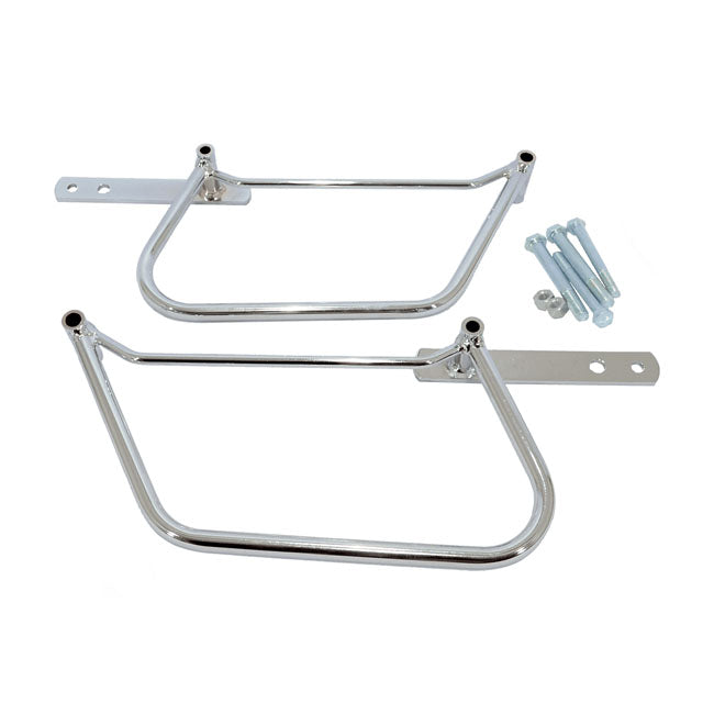 Longride Bag mount kit 07-17 FXD / Chrome Longride Saddlebag Support Kit for Harley Customhoj