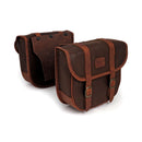 Longride Pannier Universal 18L Throw-Over Motorcycle Saddlebag Set Brown  - Customhoj