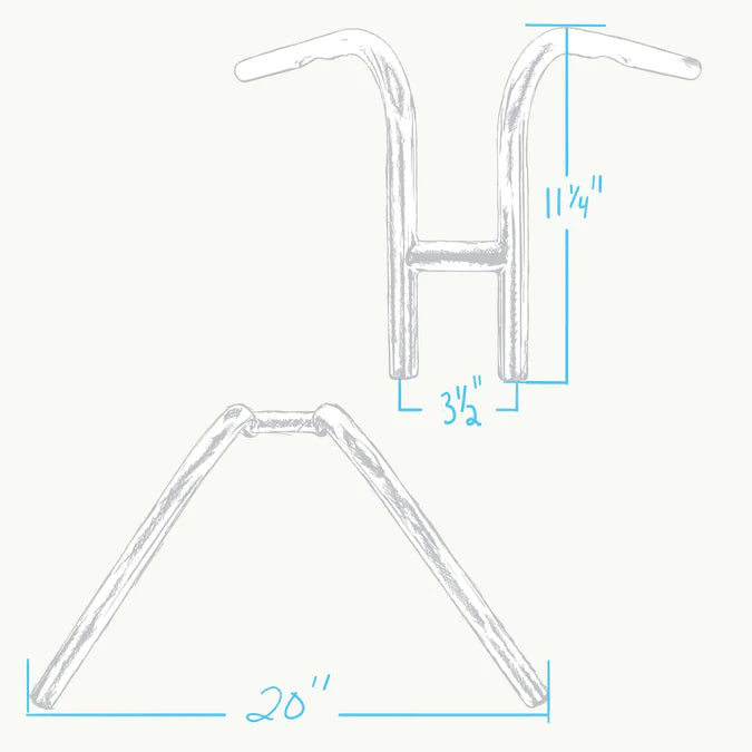 Lowbrow Customs Narrow Rabbit Ears Motorcycle Handlebars