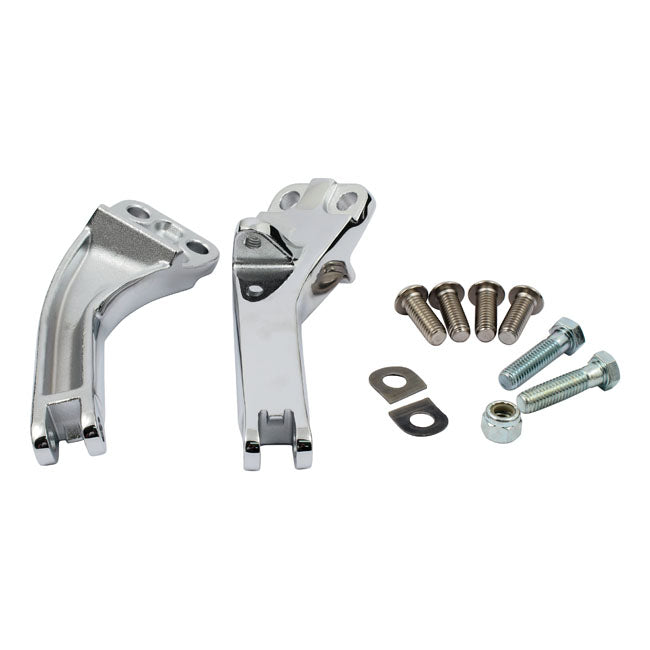 MCS Footpeg Brackets 06-17 Dyna / Chrome Passenger Foot Mount Kit for Dyna Customhoj