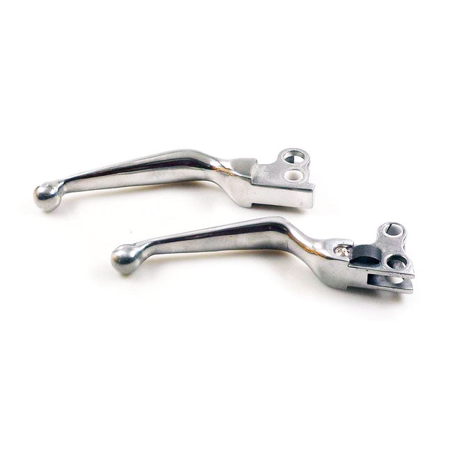 MCS Lever Kit 82-95 Big Twin / Polished Handlebar Lever Kit 93-up Style for Harley Customhoj