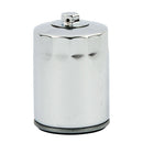 MCS Oil Filter Harley 17‑23 Milwaukee Eight (M8) (extra long) / Spin-on with top nut / Chrome MCS Oil Filter for Harley Customhoj