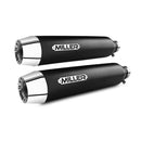 Miller Empire Euro 2 Exhaust System for Yamaha 99-04 XV1600 Wild Star / Matte Black / Tapered Polished  - Customhoj