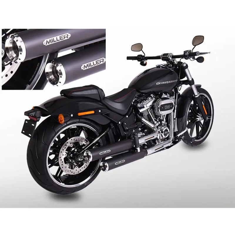 Miller Independence Euro 4 Slip-On Mufflers for Harley  - Customhoj