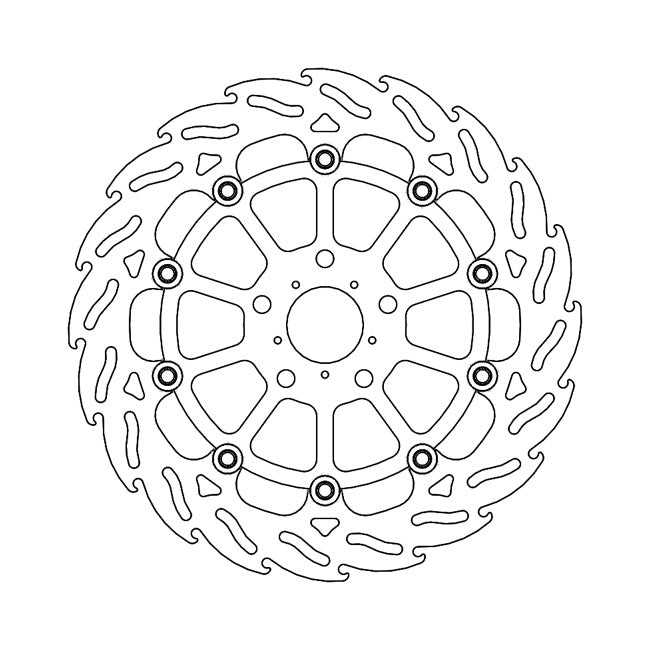 Moto-Master Brake Disc Honda CB 500 X 19-21 Moto-Master Flame Front Right Brake Disc for Honda Customhoj