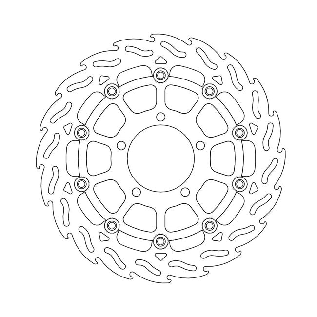 Moto-Master Brake Disc Kawasaki ER-6F 650 (ABS) 06-17 Moto-Master Flame Front Right Brake Disc for Kawasaki Customhoj