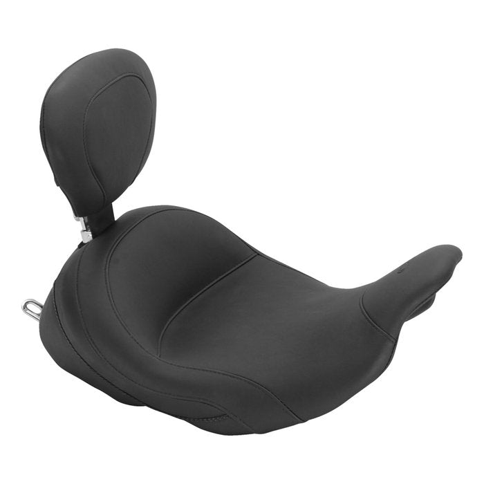 Mustang Lowdown Touring Solo Seat for Harley 08-25 Touring (excl. 23-25 CVO; 24-25 Road Glide / Street Glide) / With backrest  - Customhoj
