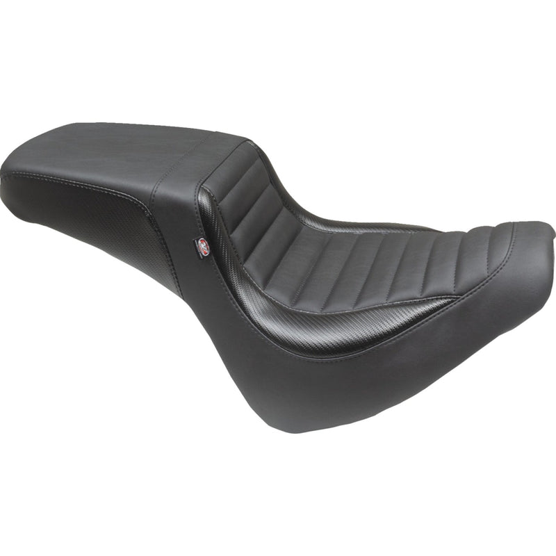 Mustang Squareback 2-Up Seat for Harley 18-23 Softail Fat Bob / Black / Tuck n Roll  - Customhoj