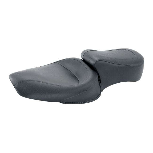 Mustang Standard Touring 2-Up Seat for Harley 96-03 XL Sportster with 7.9 / 12.5 liter tank / Plain  - Customhoj