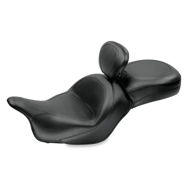 Mustang Standard Touring 2-Up Seat for Kawasaki 09-13 Vulcan 1700 Classic / Plain / With backrest  - Customhoj