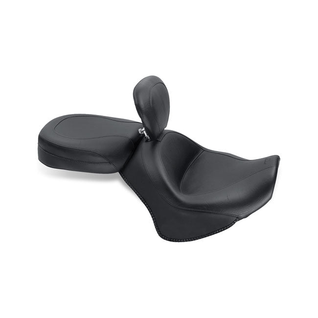 Mustang Standard Touring 2-Up Seat for Yamaha 11-17 XVS 1300 Custom / Stryker / With backrest  - Customhoj