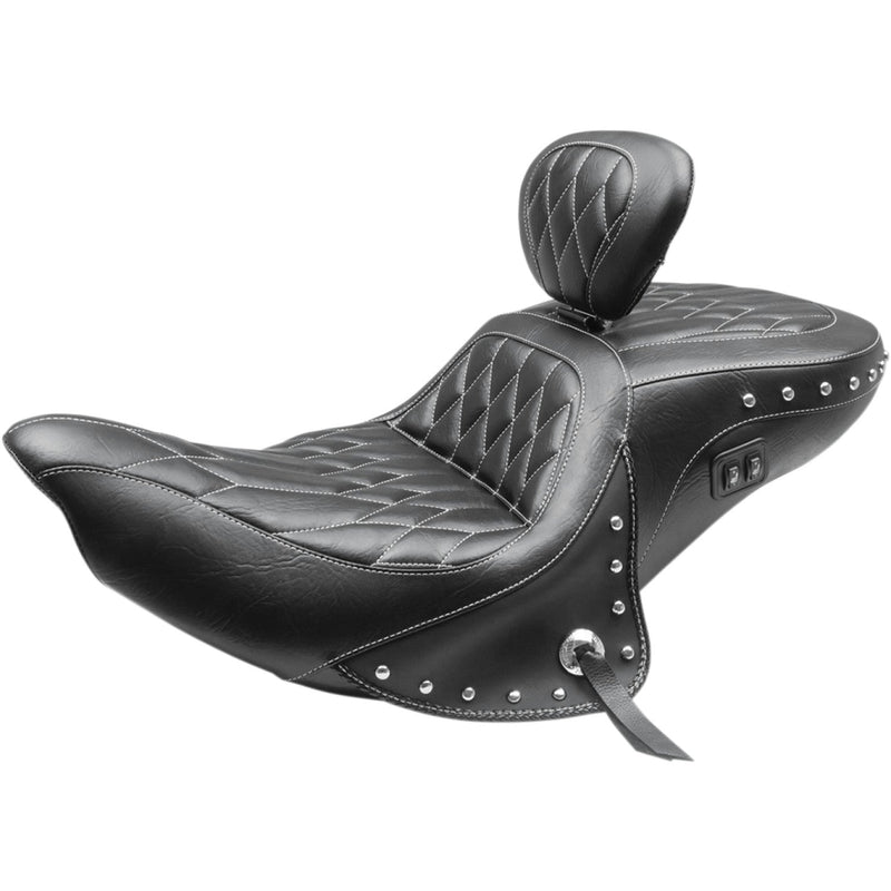 Mustang Standard Touring 2-Up with Heat and Backrest for Indian 15-25 Roadmaster / Diamond / Concho  - Customhoj