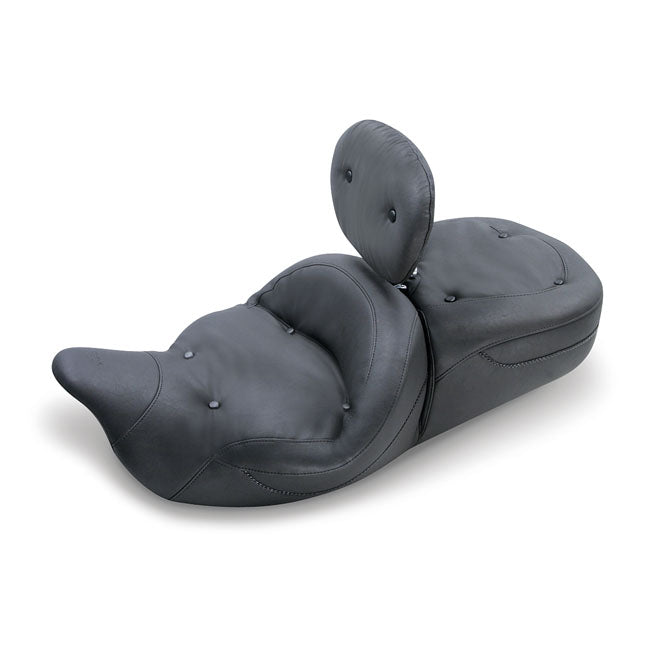 Mustang Super Touring 2-Up Seat with Backrest for Harley 08-25 Touring (excl. 23-25 CVO; 24-25 Road Glide / Street Glide) / Regal  - Customhoj