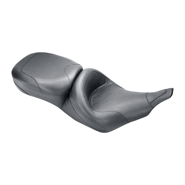 Mustang Wide Touring 2-Up Seat for Harley  - Customhoj