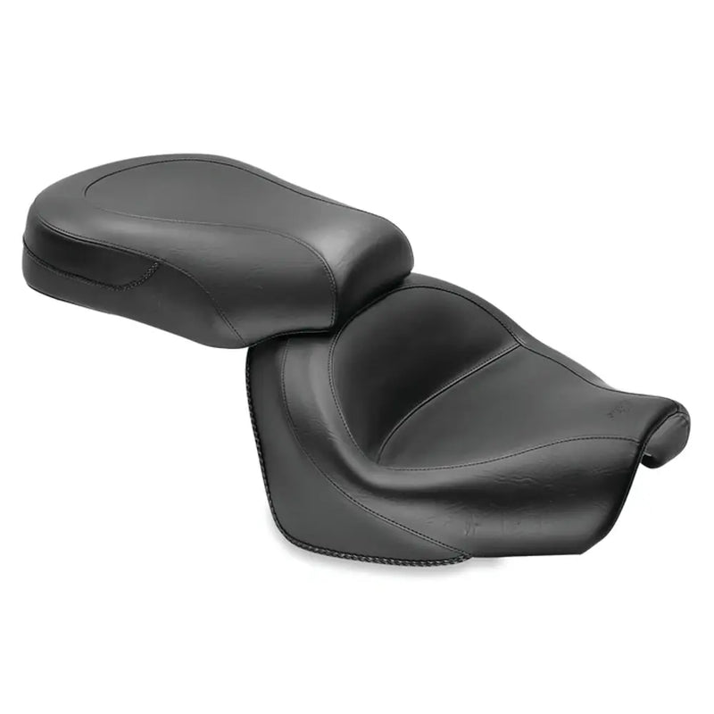 Mustang Wide Touring 2-Up Seat for Yamaha 09-17 Midnight Star XVS 950 A / Plain / Without backrest  - Customhoj