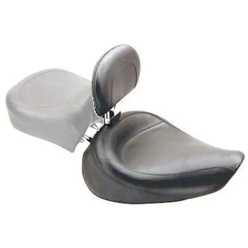 Mustang Wide Touring Solo Seat for Harley 04-05 Dyna / Plain / With backrest  - Customhoj