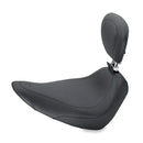 Mustang Wide Tripper Solo Seat for Harley 00-05 Softail Standard / Springer / Heritage / Plain / Black / With backrest  - Customhoj