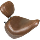 Mustang Wide Tripper Solo Seat for Harley 18-21 Softail Breakout / Plain / Distressed Brown / With backrest  - Customhoj
