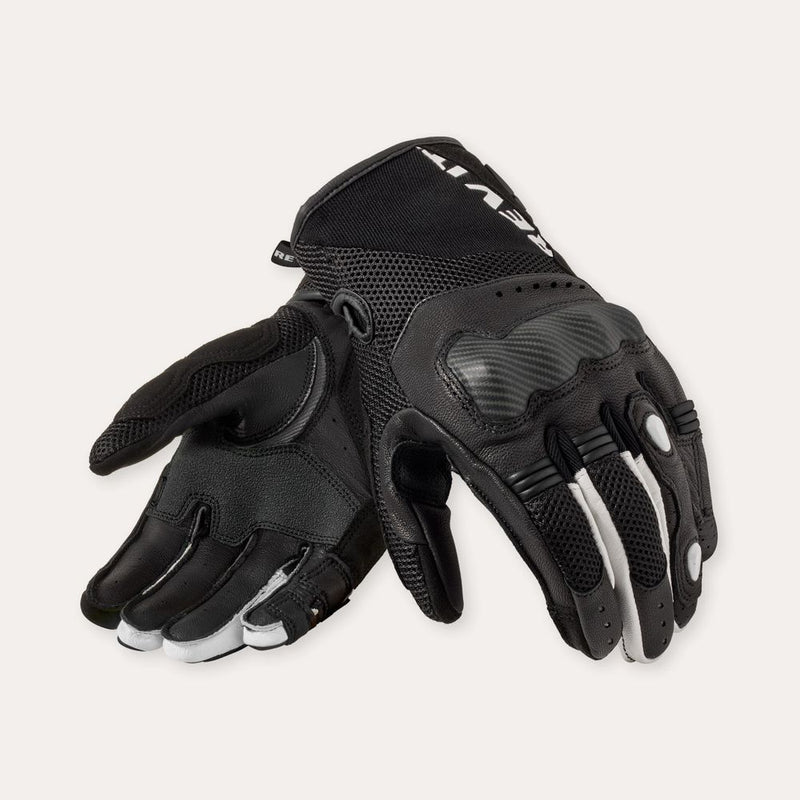 REV'IT! Blaze Motorcycle Gloves Black/White / S  - Customhoj