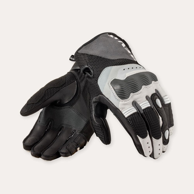REV'IT! Blaze Motorcycle Gloves Grey/White / S  - Customhoj