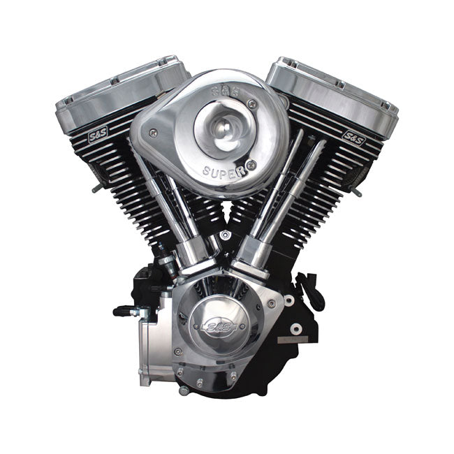 S&S 124" V124 Complete Assembled Engine Black