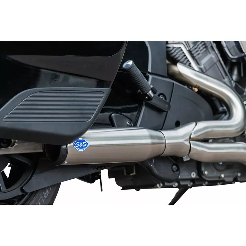 S&S Qualifier Stainless Steel 2-into-1 Exhaust System for Indian 22-24 Challenger / Stainless  - Customhoj