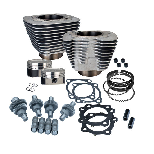 S&S Sportster 1250cc Hooligan Power Package for Harley 00-22 XL Sportster with 1200cc engine / Silver