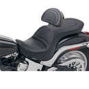 Saddlemen Explorer Touring Seat for Harley 00-07 Softail Deuce / Plain Black / With Backrest  - Customhoj