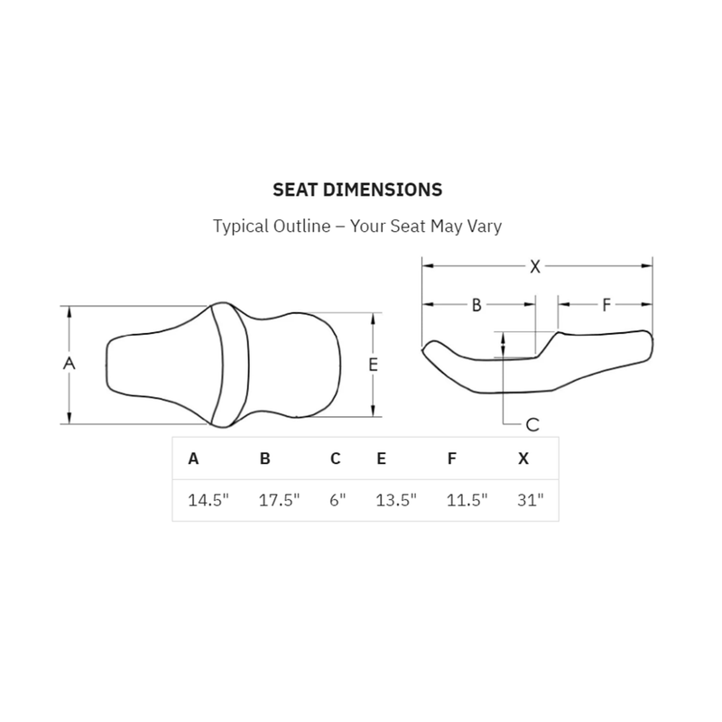 Saddlemen Extended Reach Plain Black Road Sofa Seat for Harley