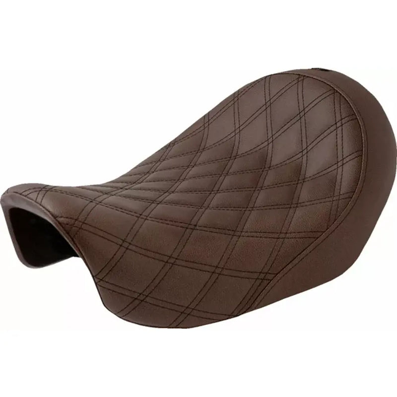 Saddlemen Renegade Lattice Stitch Solo Seat For Harley 06-17 Dyna FLD / FXD / FXDWG (EXCEPT FXDF) / Brown