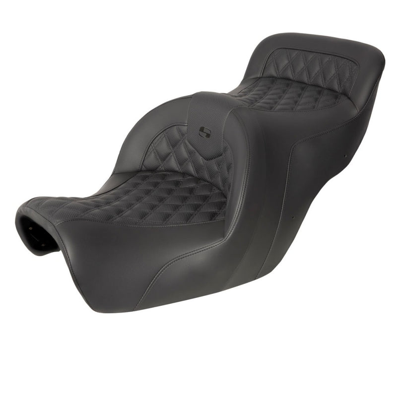 Saddlemen Roadsofa Lattice Stitch Seat for Honda 88-00 GL1500 Goldwing / Black / Without heating / Without backrest  - Customhoj