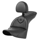 Saddlemen Roadsofa Plain Seat for Harley 18-25 Softail Deluxe / Heritage / Heritage Classic / Slim / Black / Without heating / With backrest  - Customhoj