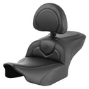 Saddlemen Roadsofa Plain Seat for Harley 24-25 Touring Road Glide / Street Glide / Carbon Fiber / Without heating / With backrest  - Customhoj