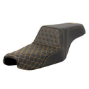 Saddlemen Step-Up Honeycomb for Harley 04-22 XL Sportster (with 7.9 / 12.5 liter tank) / Black / Gold  - Customhoj