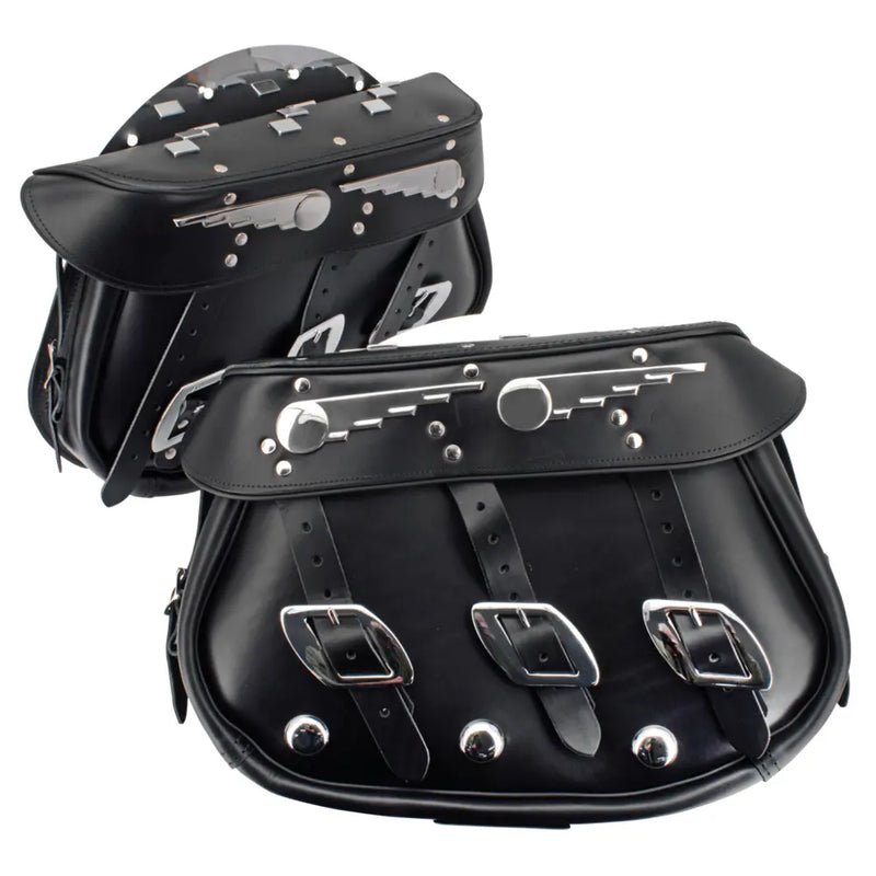 Samwel Speedking Leather Saddlebags for Harley 36-57 rigid Big Twin (Replaces OEM: 91003-56)  - Customhoj