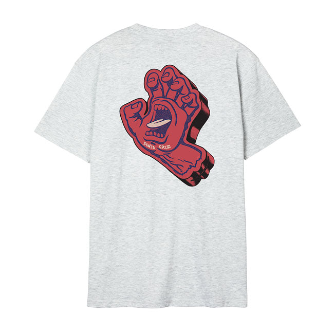 Santa Cruz Screaming Foam Hand T-Shirt Athletic Heather / S  - Customhoj