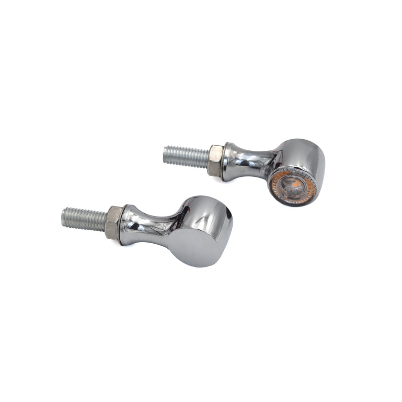 SMP Glow Mini LED Motorcycle Turn Signals Chrome / Clear  - Customhoj